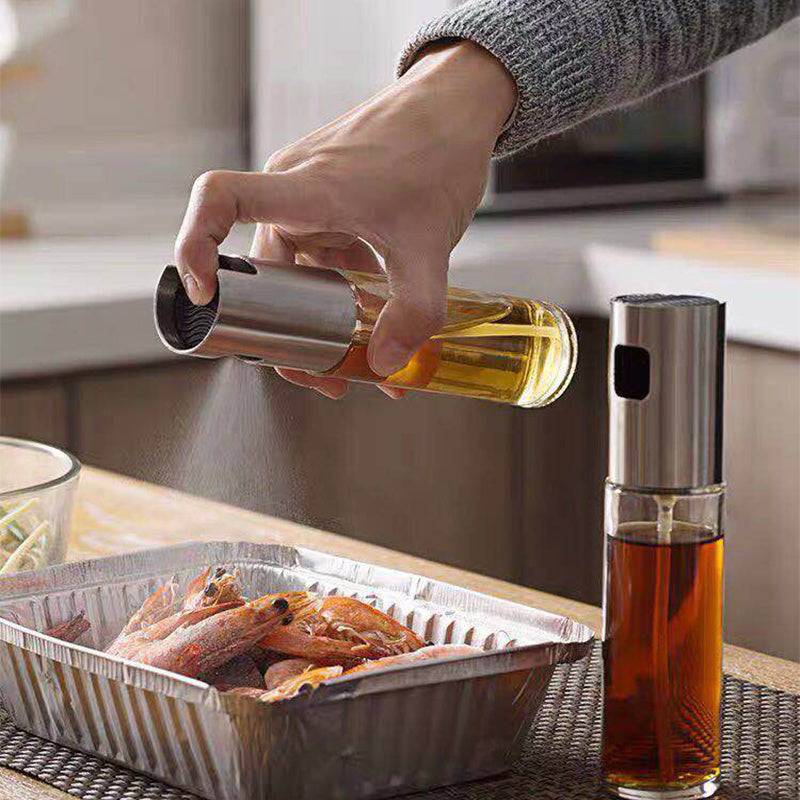 Shop the Glass Oil and Vinegar Spray Bottle for precise kitchen use. Perfect for controlled oil and vinegar dispensing, enhancing flavor and cooking efficiency.